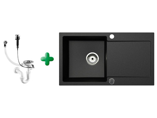 Granitspüle 90x50 mit - granitspüle,