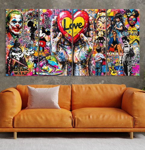Banksy graffiti wandkunst - graffiti,
