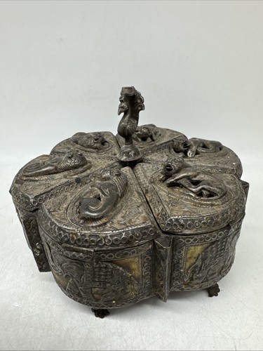 Antike indische gewürzbox 6 - antike,