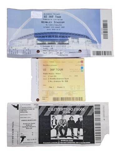 Ticket stubs bundle 3 - u2,