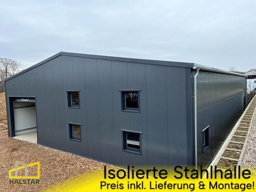 Isolierte stahlhalle 20x40x5m - isolierte,