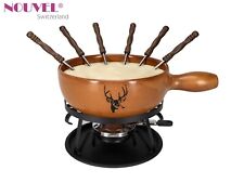 Käsefondue-Set 6 Personen Nouvel Swiss Design " Hirsch Kopf " Exklusive Edition