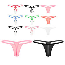 DE Herren T-Back Gay Thong Erotic Slips Einfarbig Höschen Sissy Unterwäsche Soft