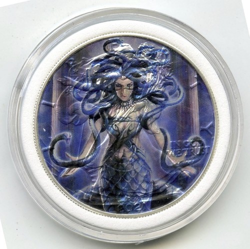 2021 medusa silver eagle oz - silver, 1