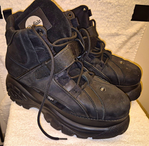 Buffalo leder plateauschuhe - buffalo,