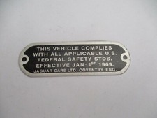 Typenschild schild jaguar - typenschild,