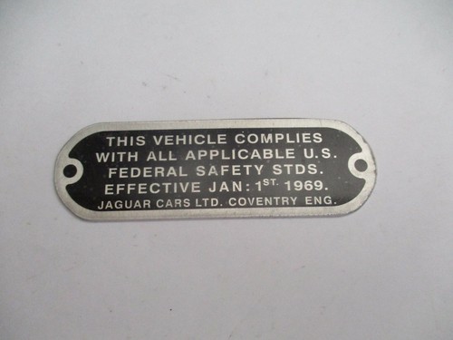 Typenschild schild jaguar - typenschild,