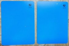 2 blaue Karten Schiedsrichter Sanktionskarten Volleyball Unified Sport Badminton