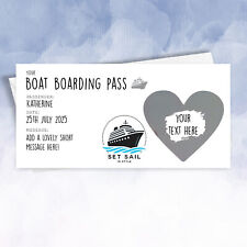 Personalisierte Bordkarte Überraschung Rubbelfahrt Kreuzfahrtschiff Fjorde