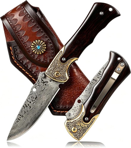 Damast klappmesser edc - damast,