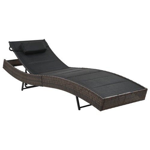 Sonnenliege poly rattan - sonnenliege,