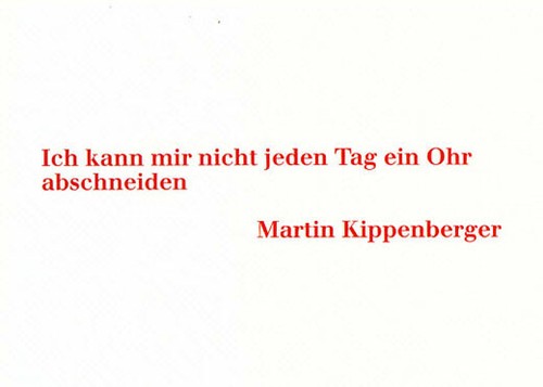 Martin kippenberger ohr - kippenberger,, "ohr.."