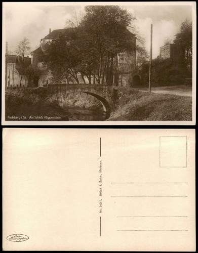 Ansichtskarte radeberg schloß - ansichtskarte,