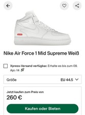 Supreme X Nike Air Force 1 Mid