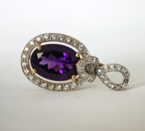 Amethyst anhänger 375 gold - amethyst,
