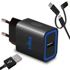 Schnell 1-Port USB Hub 12W Netzteil Ladegerät USB-C Ladekabel Für Handy Tablet