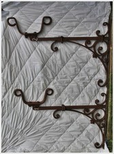 2x1 Schmiedeeisen  Ausleger Lampe Stadtmobiliar Renaissance Gaslampe Kaiserzeit