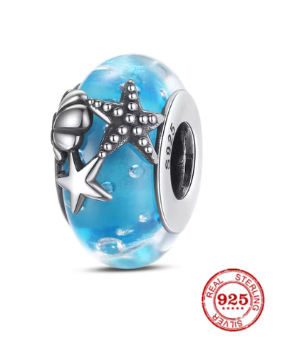 Charm bead murona hellblau - charm,