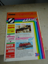 ARNOLD Rapido Aktuell Prosp.  1974 SPUR N- mit Preisliste Pionierprogr. SELTEN