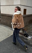 Nerzjacke Braun Gr. M Top!