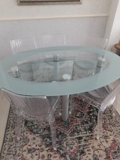 glastisch rund  160×110