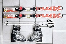 ATOMIC Skier Ski Set 130 cm + Neue Skischuhe Gr. 37.5-38 + Skistöcke 