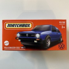 Matchbox Power Grabs: Volkswagen Golf MK1 (blau) 95/100 NEU in OVP