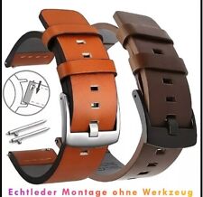 Echtleder Universell Ersatzband Uhrenarmband  Lederarmband 18, 20, 22, 24 mm NEU