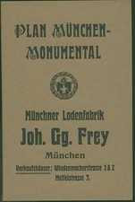 München 1905 Stadtplan Karte Plan Loden Reklame Bayern Oberbayern Loden Frey