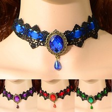 Choker Schwarz Spitze Gothic