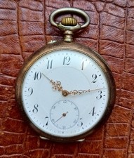 Seltene 1890er Antike Union Dürrstein & Co Dresden Taschenuhr in Silber