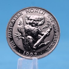 Australien 15 $ 1992 Koala 1/10 oz Platin 999.5  Vz-
