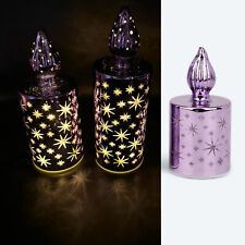 3er Set LED-Kerzen aus Glas