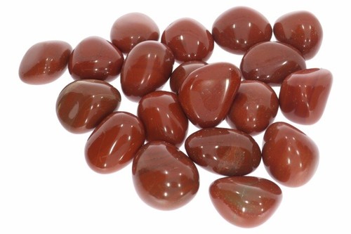 Jaspis rot rund - , trommelsteine