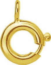 1 Stück Ringschloss, Federring, Kettenverschluss, 333er Gold, 7 mm