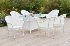 MX Gartenmöbel Bamberg Set 7tlg. Terrassenmöbel Balkonmöbel Gartengarnitur Tisch