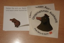 Berlin DB Eisenbahn Ausbau Max Maulwurf Ak und Aufkleber ca. 2000