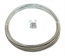 Stahlseil Drahtseil Seil PVC-ummantelt 1,5 -16 mm, transparent Meterware