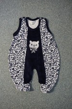 Strampler Gr. 62 Overall Katze Retro