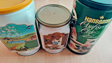 3 alte  Dosen Hanseaten Kaffee Hamburg, Blechdose + Weihnachten/Frühjahr versch.