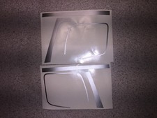 Fensterrahmenaufkleber für Tamiya Mercedes Actros 1:14 silbergrau