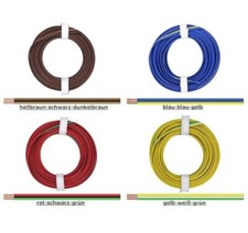 5 / 25 / 50 m Modellbahnkabel, Drillingslitze 3 x 0,14 mm² - Roco, Märklin u. a.