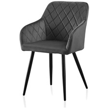 Esszimmerstuhl Samt Grau