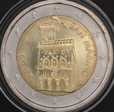 2 Euro Kursmünze San Marino, 2002 - 2008, Auswahl, unzirkuliert