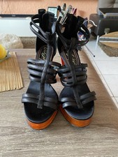 Miss Sixty Riemen High Heels in Schwarz, Gr. 37
