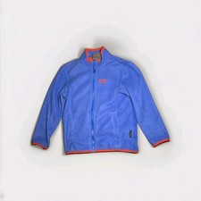 Jack Wolfskin Fleece Jacke Gr. 128 Jungen Blau Rot Warm Polar Fleece