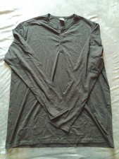 Henley Shirt Schwarz XXL