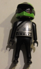 playmobil© Mann Figur Helm hellgrün festes Visier schwarz Brille 4427 Racer-Quad