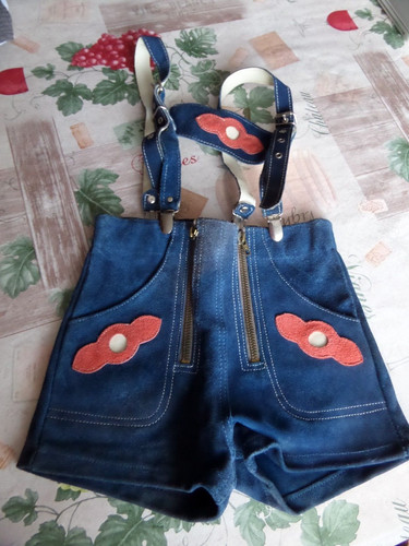 Kinder lederhose 104 blau - kinder,