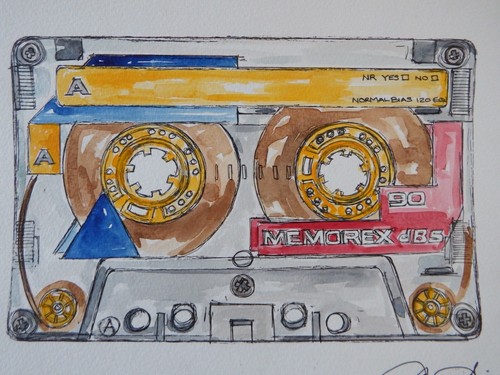 Aquarell gemälde cassette - gemälde,